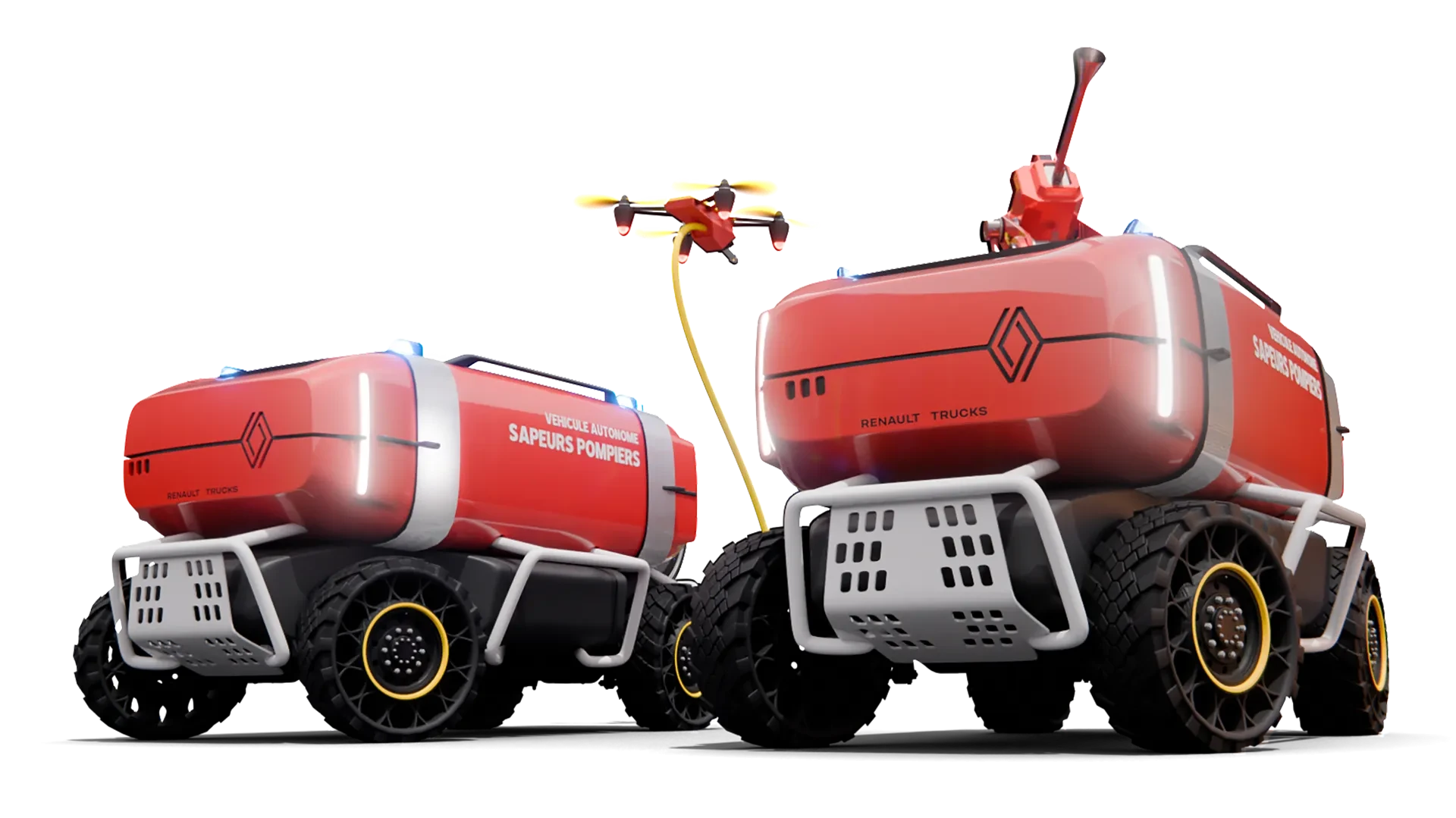 Renault Trucks firefighting autonomous ground support modules