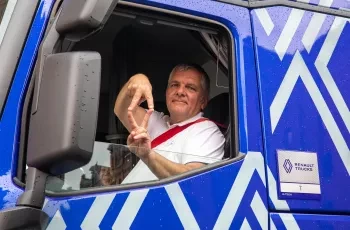 Emmanuel, le conducteur du Renault Trucks E-tech T Diamond Echo