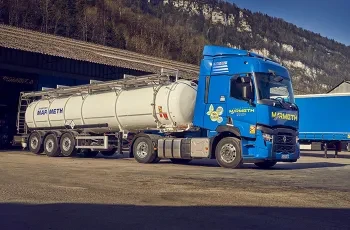 The Renault Trucks T equipped as a tanker lorry