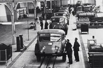 Vue historique de l'usine renault trucks de Blainville-sur-Orne