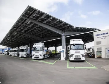 Renault Trucks Hugelshofer electric truck charging hub