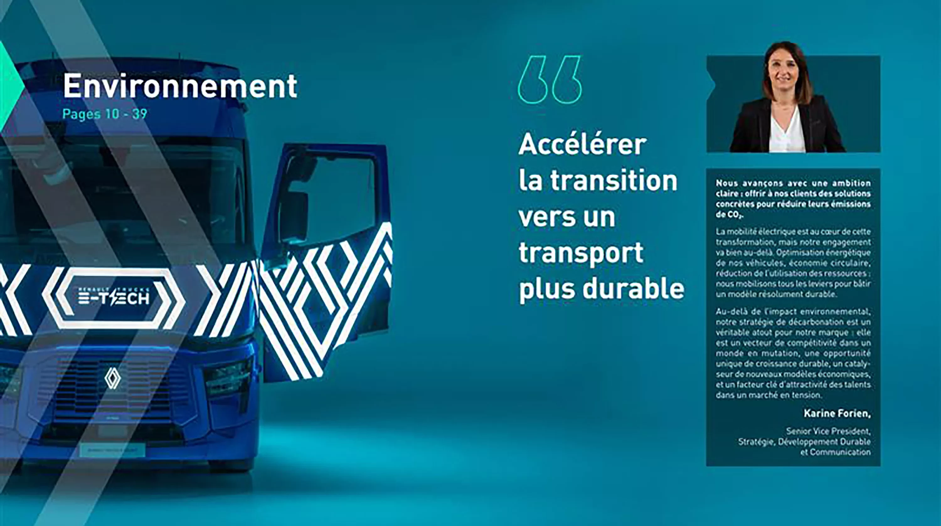 Rapport Renault Trucks RSE 2025 : environment 